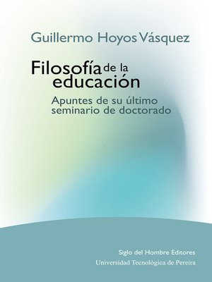cover image of Filosofía de la educación